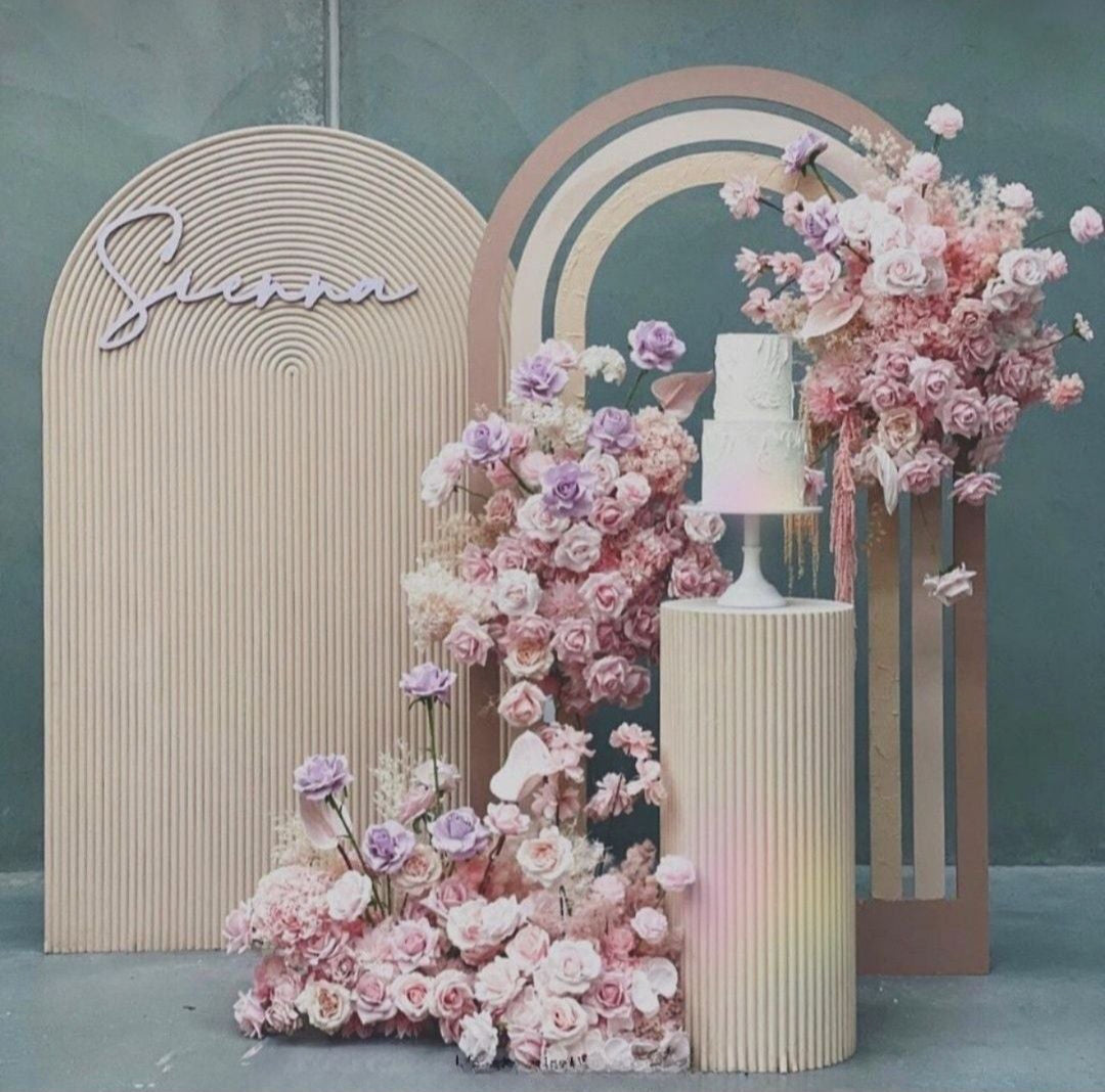 Ripple Natural Wood Panel Rental – 3ft x 6.5ft Backdrop